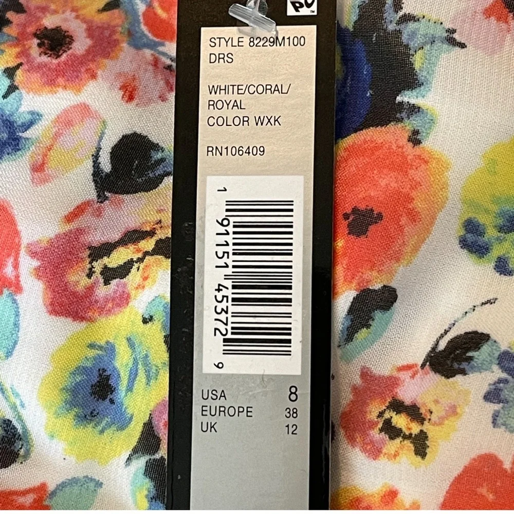🆕 Tahari by Arthur S. Levine Women's Floral Chiffon Dress - Picture 10 of 12